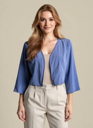 Boléro bleu PAUL BRIAL femme