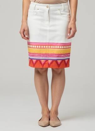 Jupe courte blanc PAUL BRIAL femme