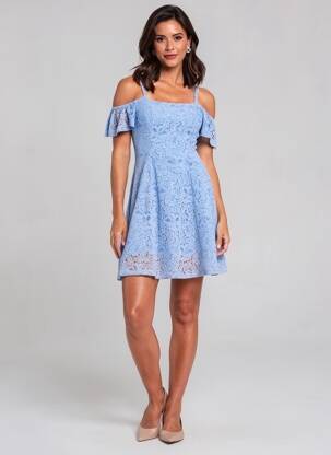 Robe courte bleu PAUL BRIAL femme