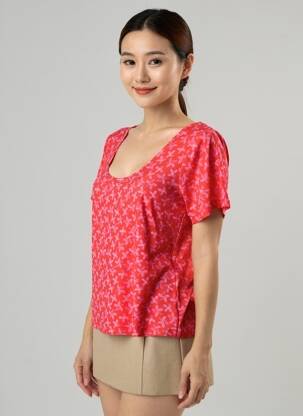 T-shirt rouge PAUL BRIAL femme