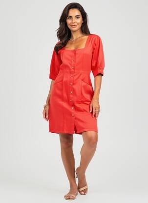 Robe courte rouge PAUL BRIAL femme