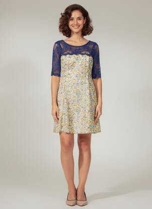 Robe courte bleu PAUL BRIAL femme