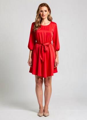 Robe courte rouge PAUL BRIAL femme