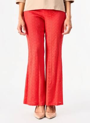 Pantalon flare rouge PAUL BRIAL femme