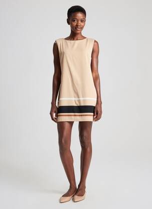 Robe courte beige PAUL BRIAL femme