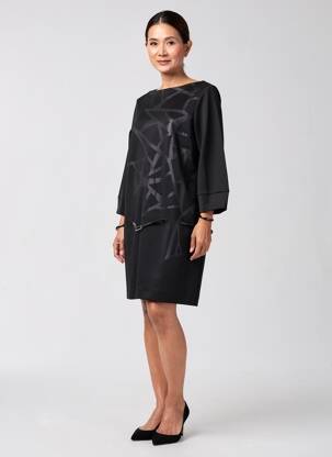 Robe courte manches 3/4 manches 3/4 noir COP COPINE femme