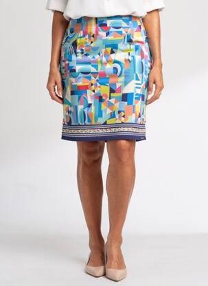 Jupe courte bleu PAUL BRIAL femme