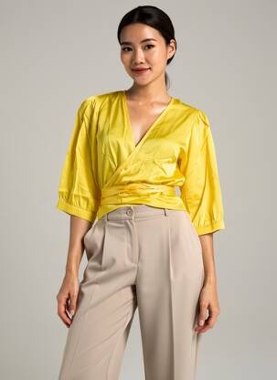 Top jaune PAUL BRIAL femme