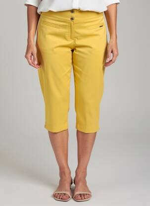 Pantacourt jaune MALOKA femme