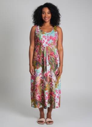 Robe longue rose MALOKA femme