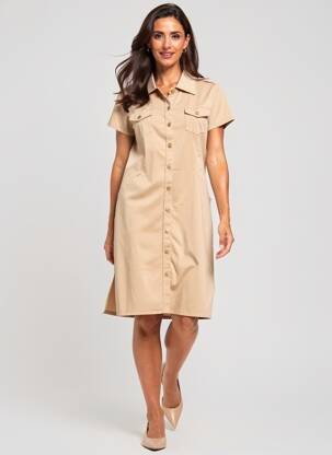 Robe courte beige PAUL BRIAL femme