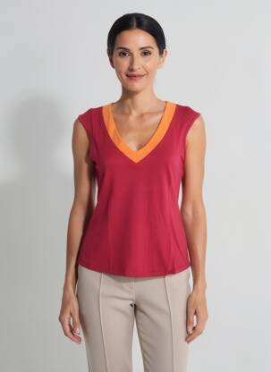 Débardeur rouge PAUL BRIAL femme