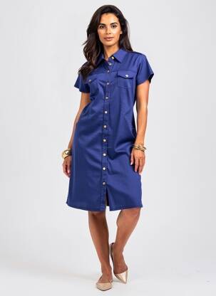 Robe courte bleu PAUL BRIAL femme