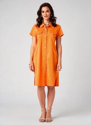 Robe courte orange PAUL BRIAL femme