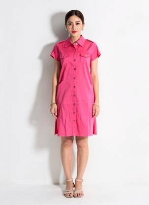 Robe courte rose PAUL BRIAL femme