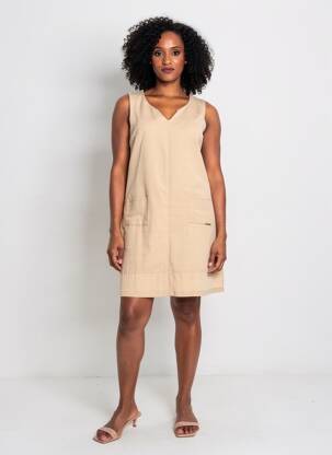 Robe courte beige PAUL BRIAL femme