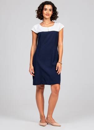 Robe courte bleu PAUL BRIAL femme