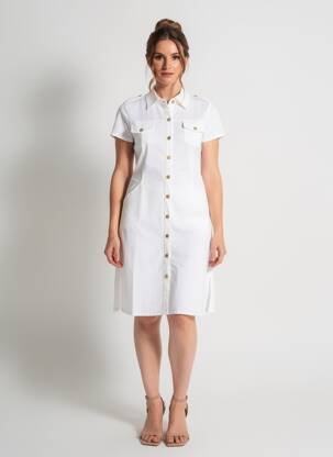 Robe courte blanc PAUL BRIAL femme