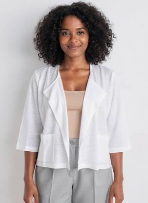 Gilet manches courtes blanc MALOKA femme