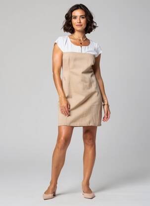 Robe courte beige PAUL BRIAL femme