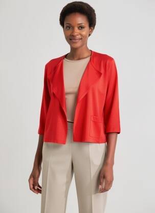 Gilet manches longues orange MALOKA femme