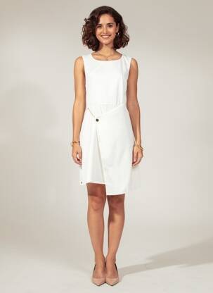 Robe courte blanc PAUL BRIAL femme