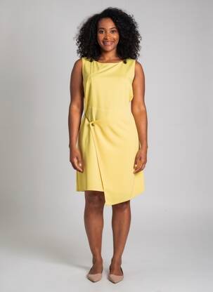 Robe courte jaune PAUL BRIAL femme