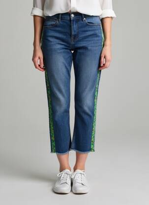 Pantalon 7/8 bleu LITTLE FORTUNE femme