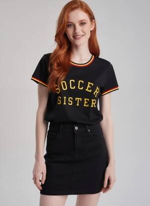 T-shirt noir ZEB STYLE LAB  femme