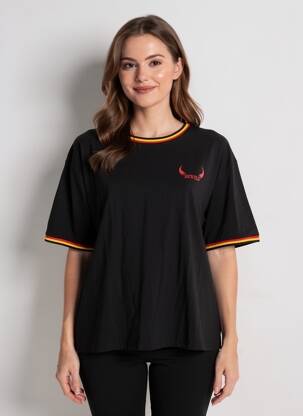 T-shirt noir ZEB STYLE LAB  femme