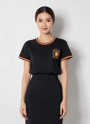 T-shirt noir ZEB STYLE LAB  femme