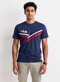 T-shirt col rond bleu FILA homme