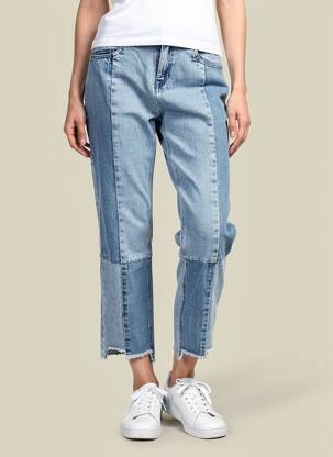Pantacourt bleu MANGO femme
