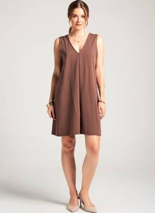 Robe courte marron ONLY femme