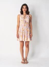 Robe courte rose MANGO femme