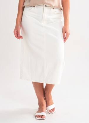 Jupe mi-longue blanc LEVI'S femme