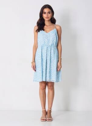 Robe courte bleu VERO MODA femme