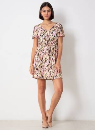 Robe courte rose VERO MODA femme