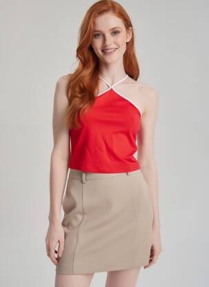Débardeur rouge ONLY femme