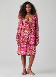 Robe mi-longue rose VERO MODA femme