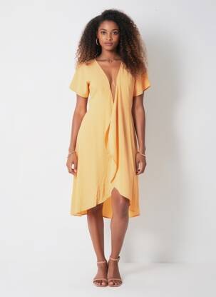 Robe courte orange VERO MODA femme