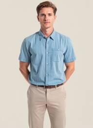 Chemise manches courtes bleu PETROL INDUSTRIES homme