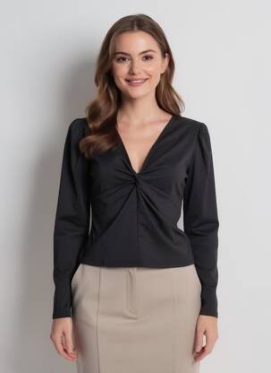 Top noir JACQUELINE DE YONG femme