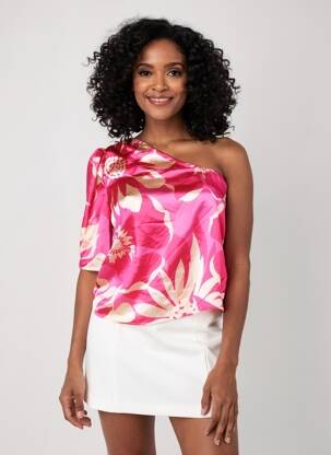 Blouse rose MORGAN femme