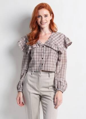 Chemisier marron NOISY MAY femme
