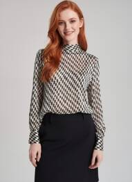 Chemisier noir MANGO femme