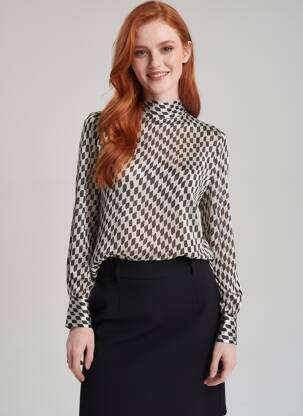 Chemisier noir MANGO femme