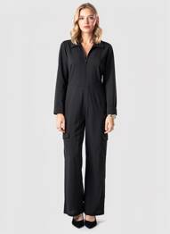Combi-pantalon noir MANGO femme