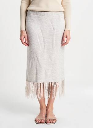 Jupe longue coupe droite gris NA-KD femme
