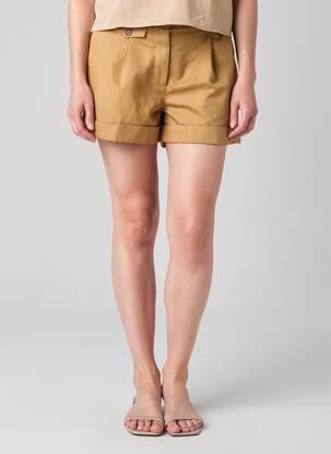 Short taille à pinces taille normale beige BOSS X ALICA SHMIDT femme